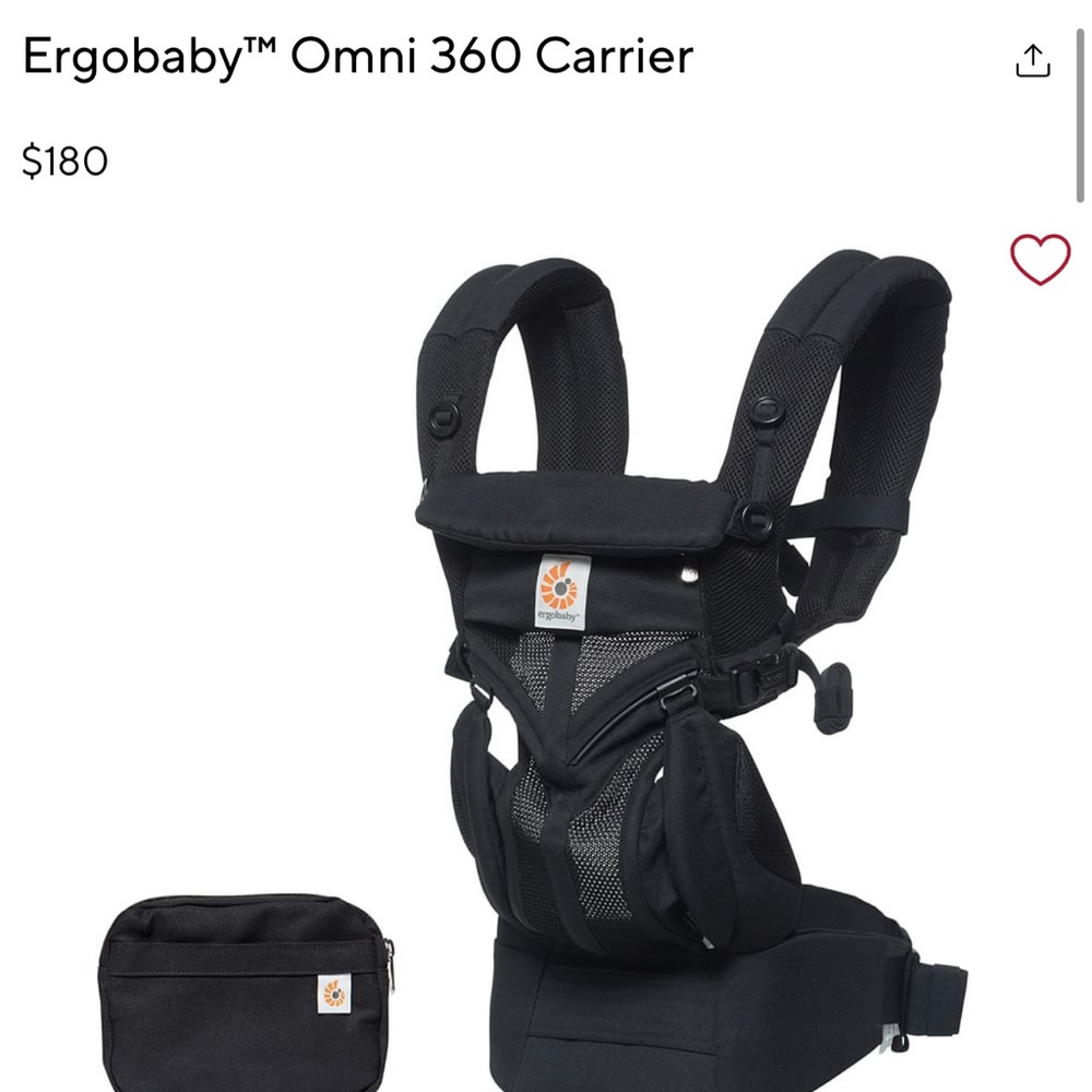 Ergobaby Omni 360 Carrier in Onyx Black